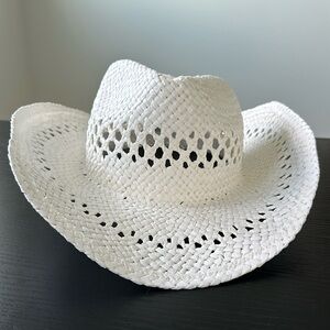 NWT H&M White Straw Cowgirl Hat